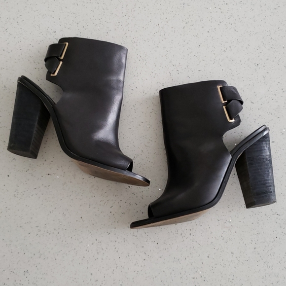 BCBG Shoes - BCBG Leather Block Heel Booties
